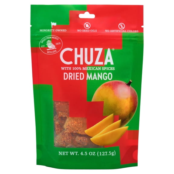 Chuza Dried Fruit With Mexican Spices, Mango, 4.5 oz Bag, 4 Servings