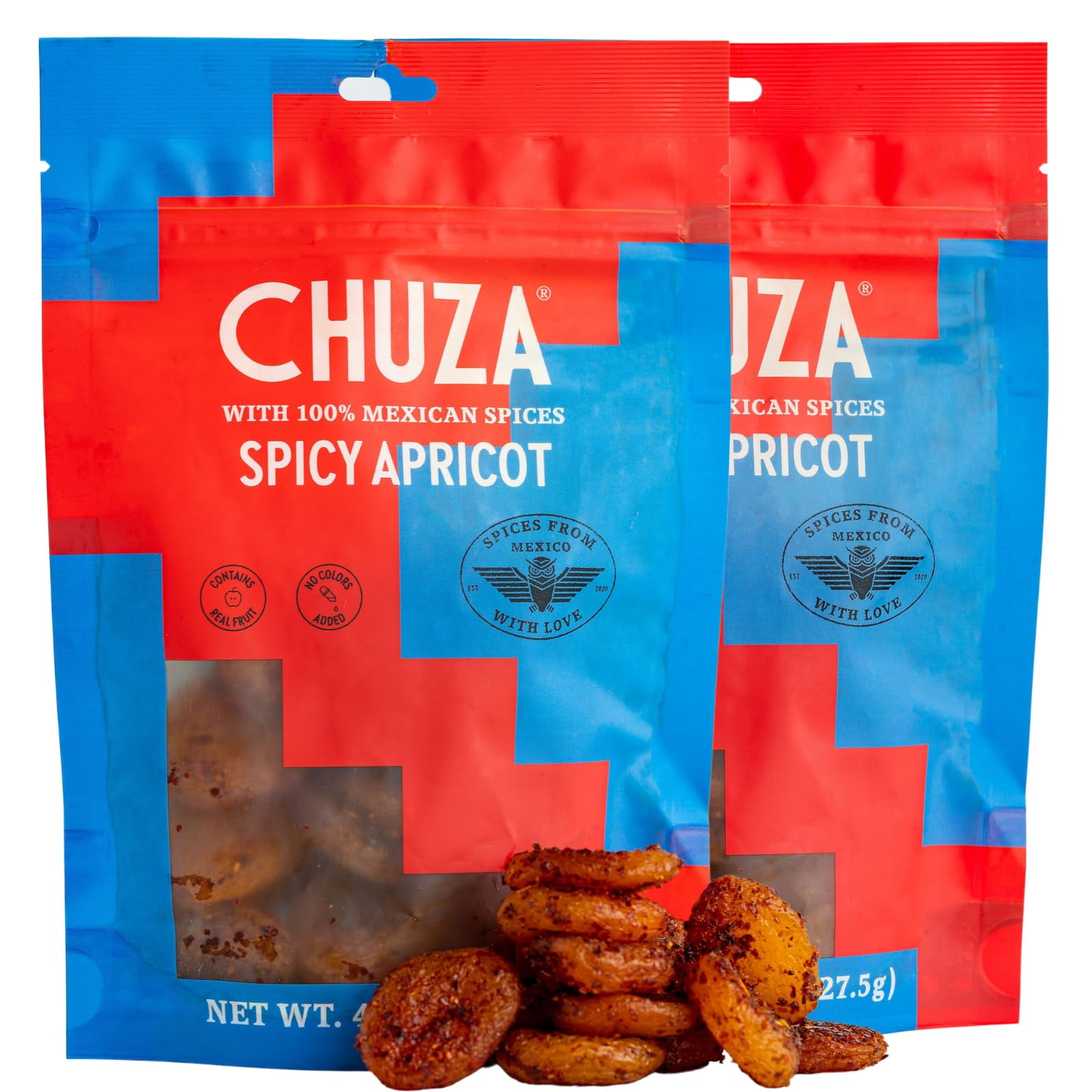 CHUZA Spicy Dried Apricots, MMF7 Mexican Snacks Chili Apricot Dried