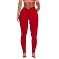 thumbnail image 1 of CHWGFWL Best Shorts for Thick Thighs Scrunch Workout Leggings for Women Butt Lifting Seamless Leggings High Waisted Gym Yoga Pants Loose Fitting Pants for Women Lightweight Pants (Red ,S), 1 of 6