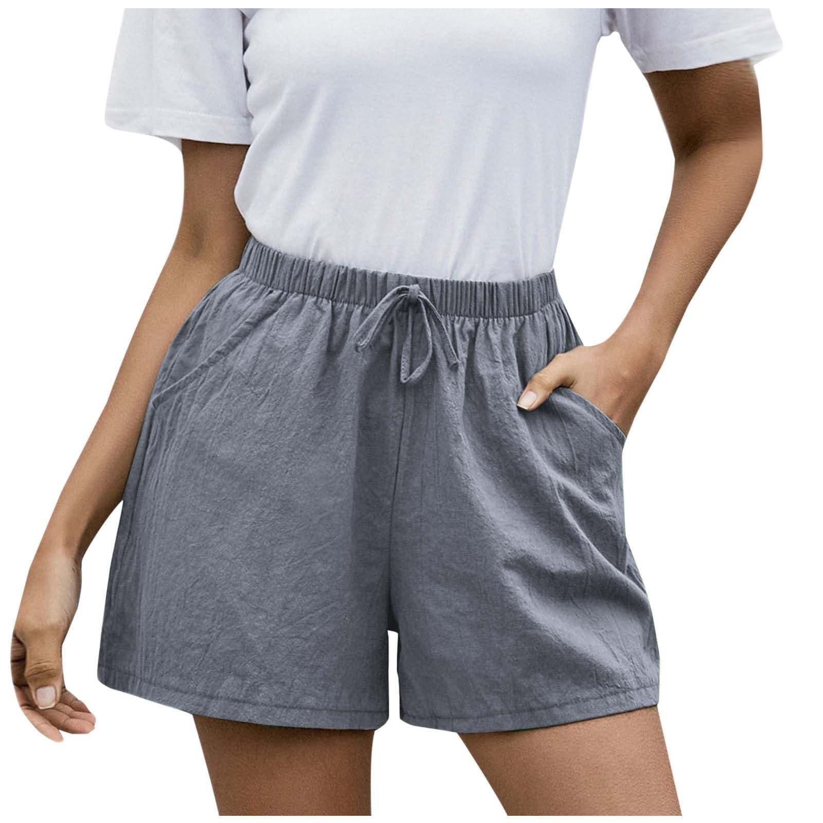 CHWGFWL Bike Shorts Women Women Solid High Waist Cotton and Shorts