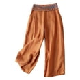 CHWGFWL Casual Pants for Women Women's Wide Leg Pants Thin Style Ethnic