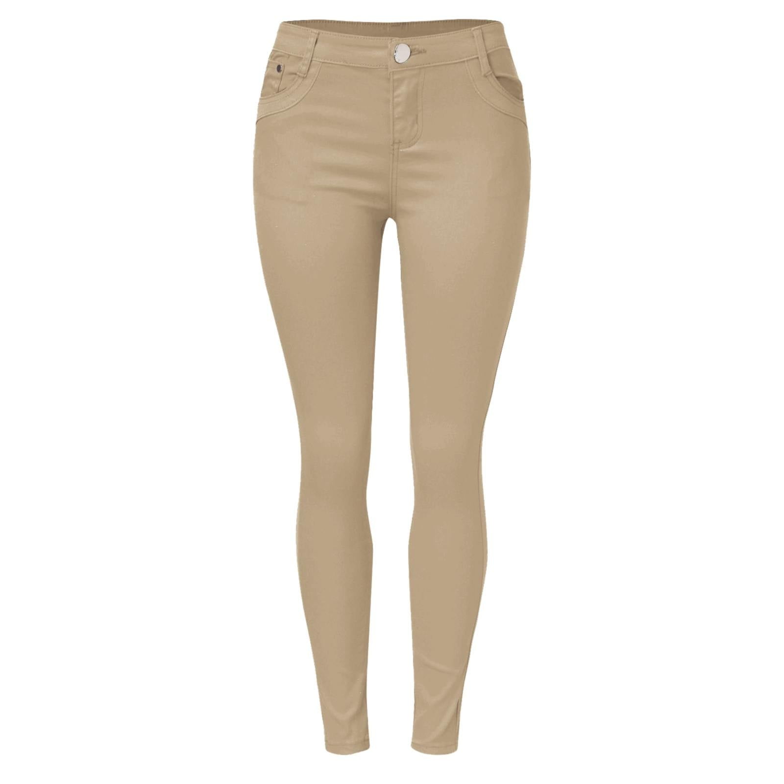 CHWGFWL Denim Capris for Women Stretch Pull On Girls's Smart Jeans