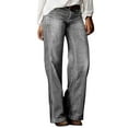thumbnail image 1 of CHWGFWL Denim Capris for Women Women's Vintage Fashion Trousers Casual Straight Leg Wide Leg Jeans Stretchy Jeans for Women Vestidos Casuales Para Mujer (Dark Gray ,XL), 1 of 4