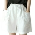 CHWGFWL Shorts Women's Stretchy Elastic Short Women's Pants Solid