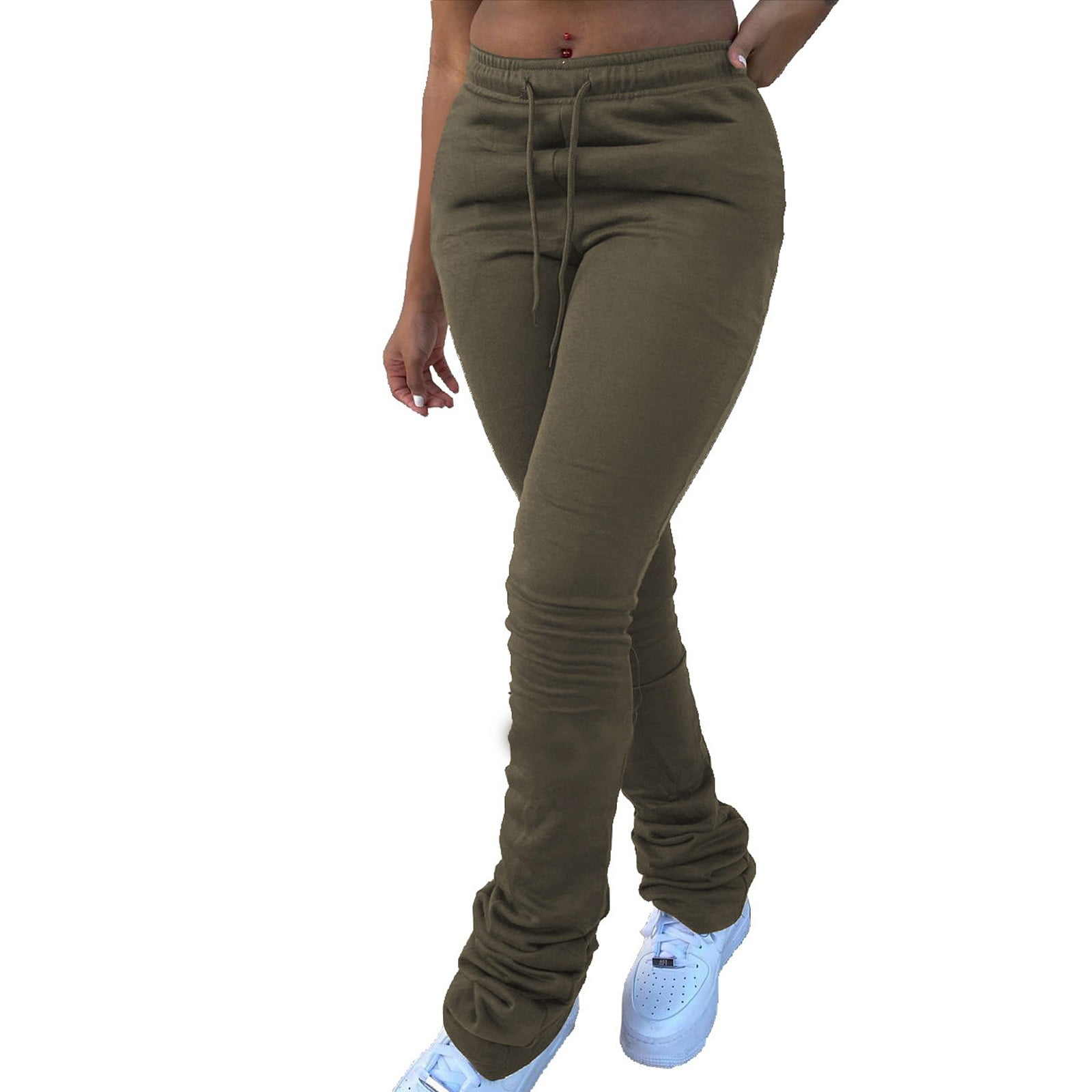 CHWGFWL Trousers Pants for Women Women Fashion Casual Jeans Soild