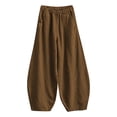 thumbnail image 1 of CHWGFWL Trousers Pants for Women Ladies Casual Loose Trousers With Elastic Waist Loose Bloomers Flowy Pants for Women Womens Pants(A,XXL), 1 of 6