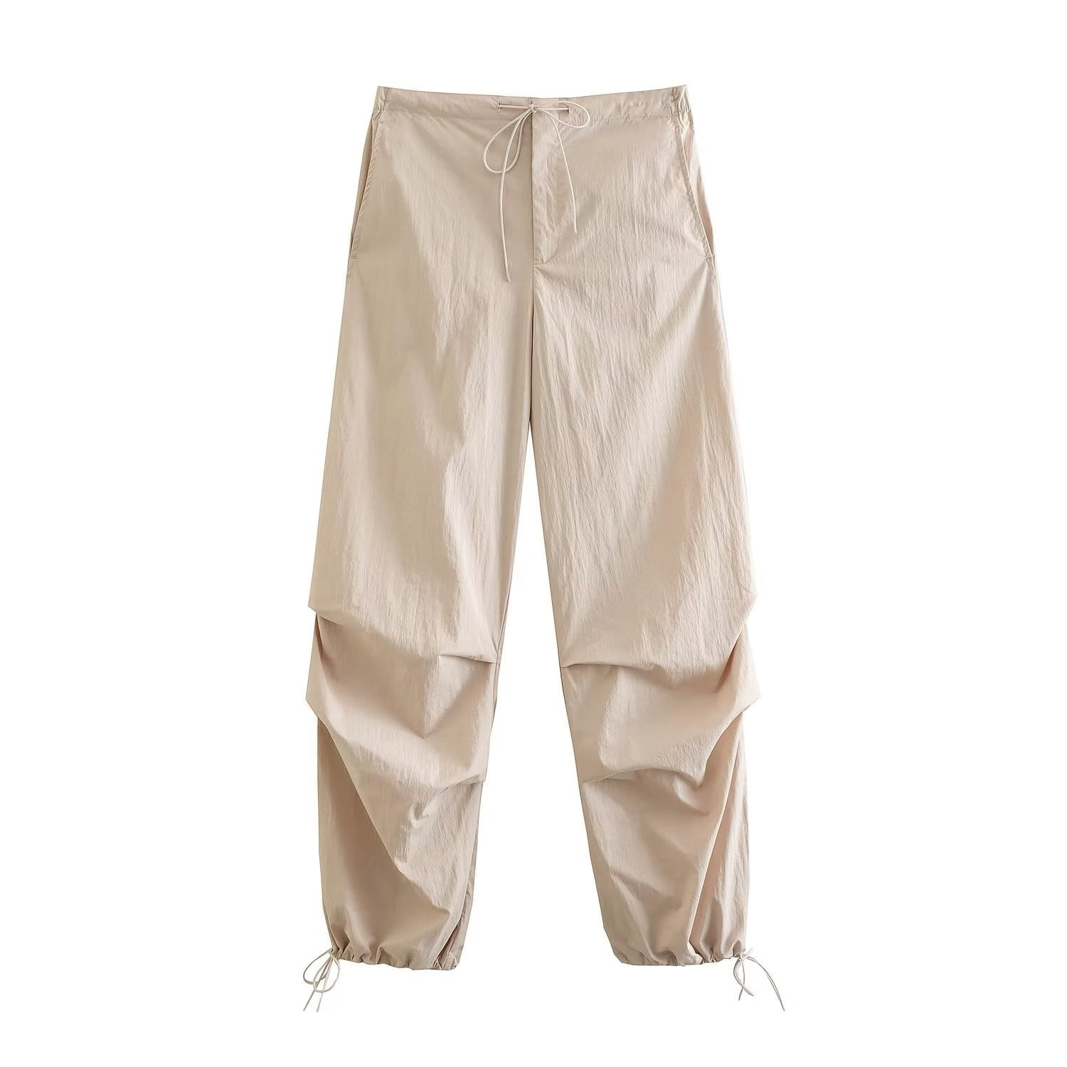 CHWGFWL Women's Casual Pants Women's Solid Color Loose Version High