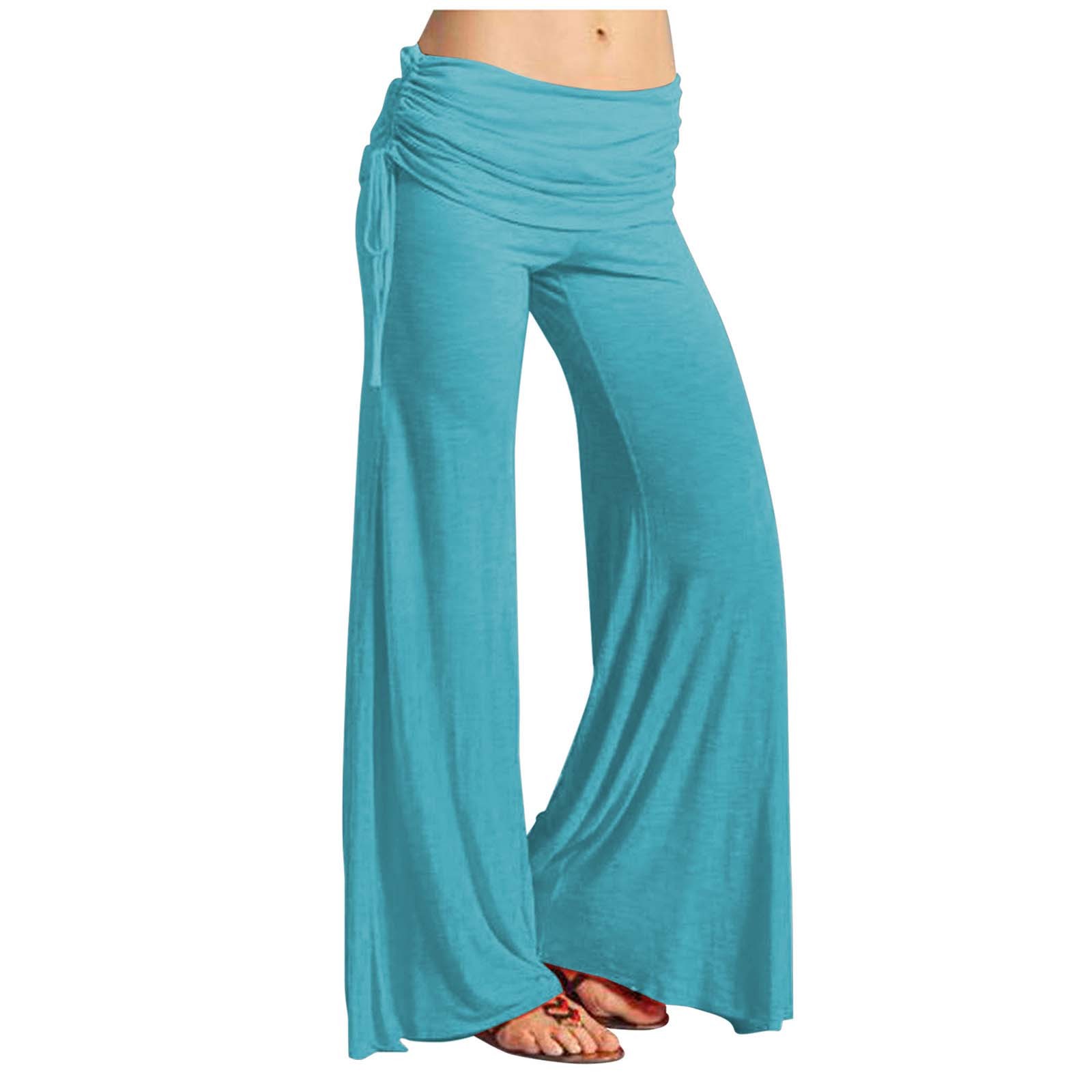 CHWGFWL Women's Wide Leg Pants Women's Casual Loose Low Waisted Wide