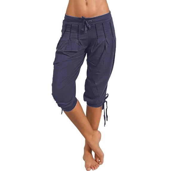 CHWGFWL Womens Work Pants Solid Color Large Size Harlan Pants Pants Ladies Pants Sportswear Pants High Waisted Pants for Women Wide Leg Pants Women Pants(Navy Blue,XXL)