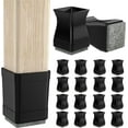 thumbnail image 1 of CHWM Black Square Chair Leg Protectors,Silicone Chair Leg Covers,Furniture Cups/Caps,with Felt Pads,XL(1.57-1.81") 16 Pack., 1 of 8