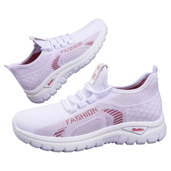 CHWshoes Orthopedic Shoes for Women Breathable Comfortable Plantar Fasciitis Ortho Sneakers Running Walking Non Slip Stretch Cushion Comfortwear Shoes,White Size 39
