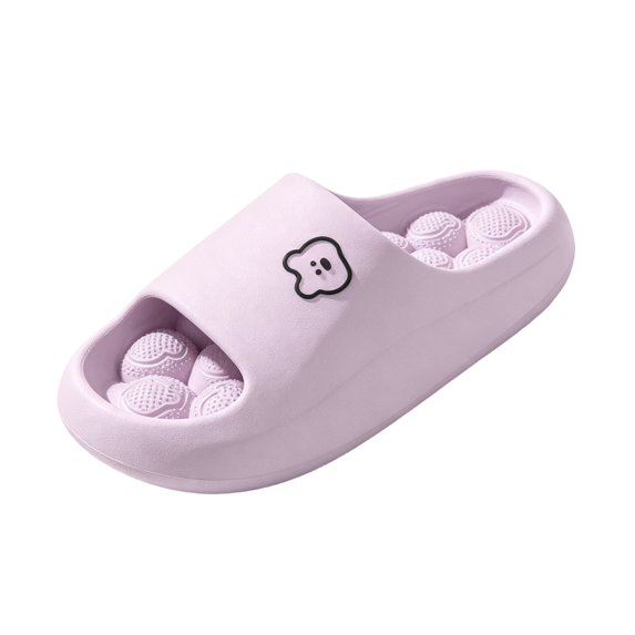 CHWshoes Women Shower Shoes Non-Slip Quick Dry Pool Slides Comfortable EVA Recovery Slides Bathroom Slippers Purple 36
