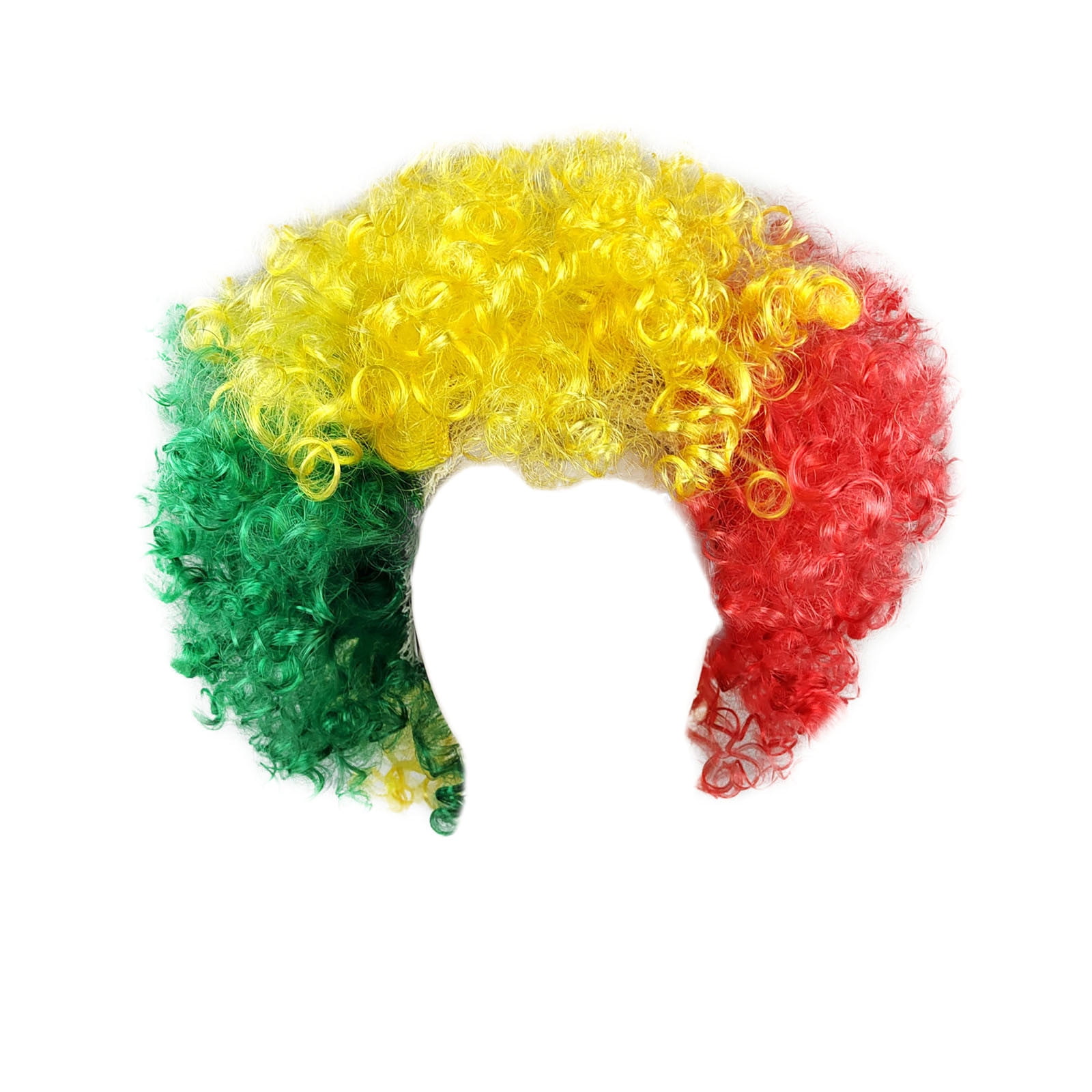 CHXonu Flags Of European Cup Countries National Flag Short Curly Wig