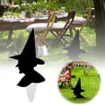 CHXonu Witch With Wooden Ground Stake Outdoor Ornaments For Festive