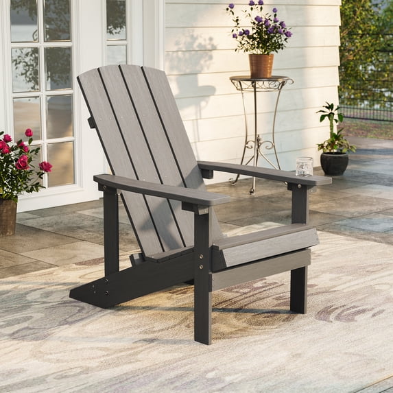 CHYVARY 1 Peak Adirondack Chair, Fire Pit Outdoor Patio Furniture, Black