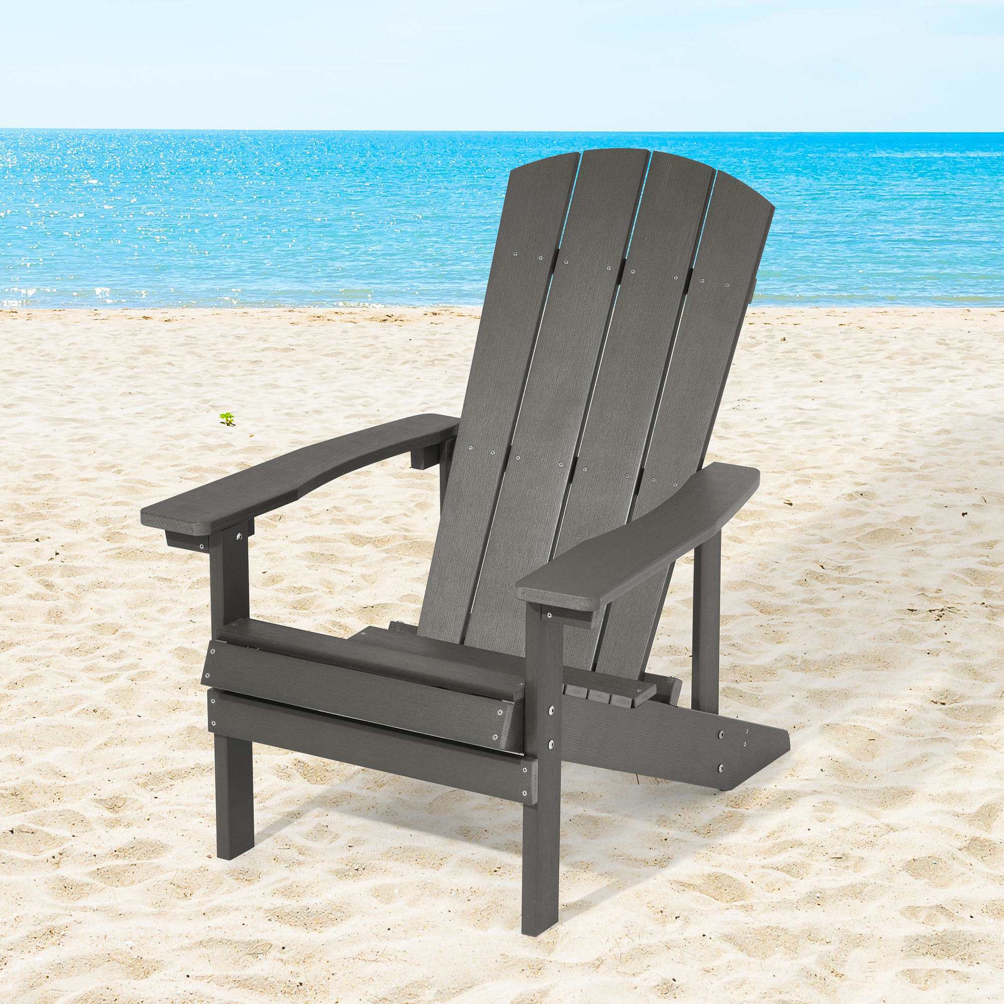 CHYVARY 1 Peak Adirondack Chair, Fire Pit Outdoor Patio Furniture,Gray - image 1 of 7