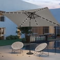 thumbnail image 1 of CHYVARY 10 x 6.5ft LED Outdoor Patio Umbrella Rectangular Outside Table Umbrella for Deck, Poolside and Patio, Gray, 1 of 9
