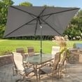 thumbnail image 1 of CHYVARY 10 x 6.5ft Patio Rectangular Umbrella Patio Market Outside Table Umbrella for Deck, Poolside and Patio, Gray, 1 of 8
