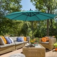 thumbnail image 1 of CHYVARY 10ft Outdoor Round Offset Umbrella Patio Cantilever Outside Hanging Umbrella for Deck, Poolside and Patio, Lake Blue, 1 of 8