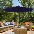 thumbnail image 1 of CHYVARY 10ft Outdoor Round Offset Umbrella Patio Cantilever Outside Hanging Umbrella for Deck, Poolside and Patio, Navy Blue, 1 of 8