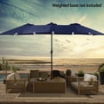 thumbnail image 1 of CHYVARY 15 x 9ft LED Double-Sided Patio Market Umbrella Outdoor with LED Lights for Garden, Deck and Pool,Navy Blue, 1 of 7