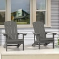 thumbnail image 1 of CHYVARY 2 Peaks Adirondack Chairs, Fire Pit Outdoor Patio Furniture,Gray, 1 of 8