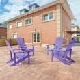 thumbnail image 1 of CHYVARY 4 Peaks Outdoor Patio Adirondack Fire Pit Plastic Chair for Deck, Poolside, Beach and Backyard, Purple, 1 of 6