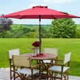 thumbnail image 1 of CHYVARY 7.5 FT Outdoor Patio Shade Table Market Umbrella with Tilt Button for Deck, Garden and Pool, Wine Red, 1 of 8