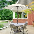 thumbnail image 1 of CHYVARY 7.5ft LED Patio Umbrella Round Market Outside Table Umbrella for Deck, Poolside and Patio, Cream, 1 of 9