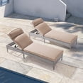 thumbnail image 1 of CHYVARY Outdoor Lounge Chaise Patio Rattan Chair Adjustable Inclination Angles Weather-Resistant Rattan Frame for Pool, Backyard, and Patio,Sand/2PCS, 1 of 6