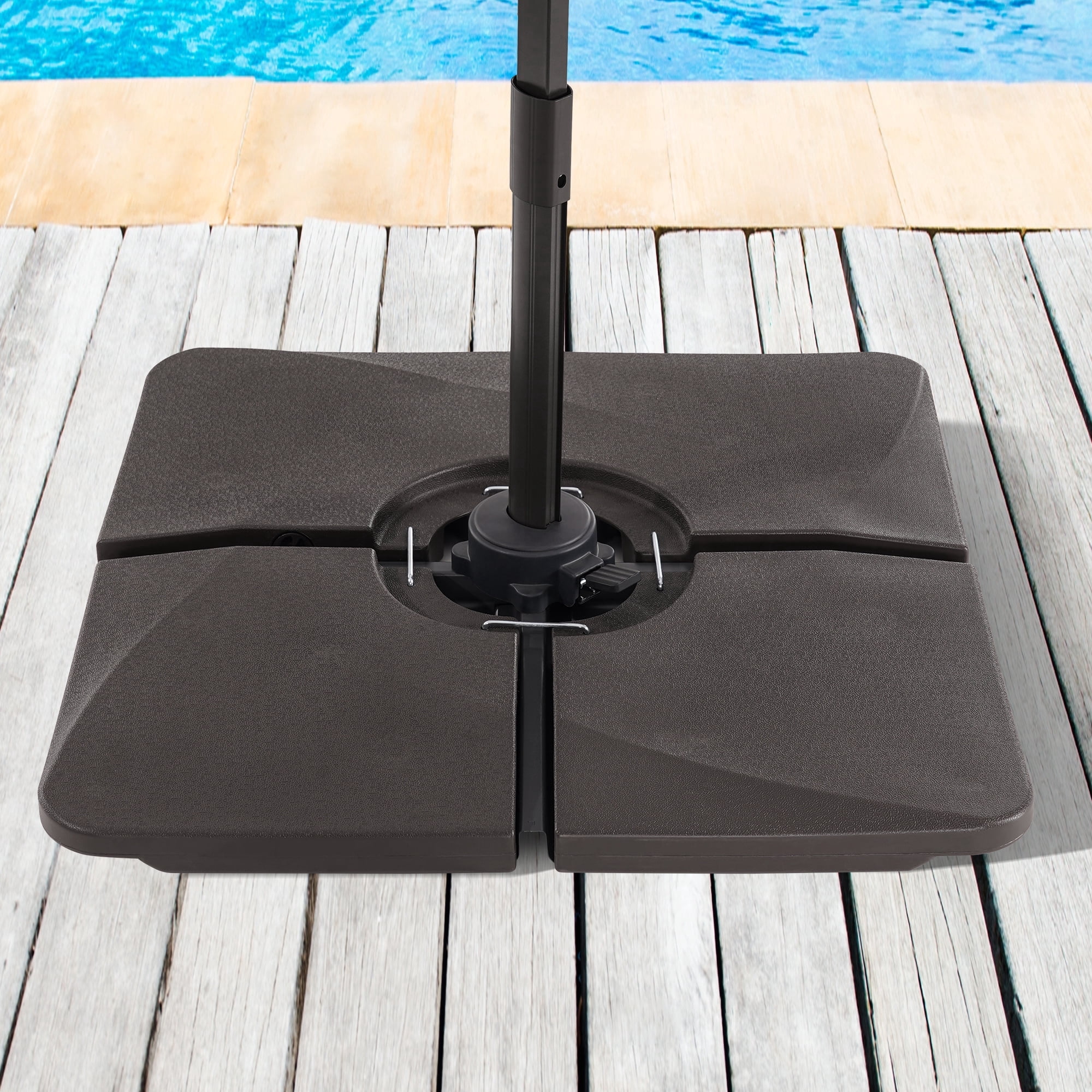 CHYVARY Patio Umbrella Base Weighs 200LBs Filled With Sand or Water, High Quality HDPE Plastic for Cantilever Umbrella With 8–10ft Canopy, Dark Brown
