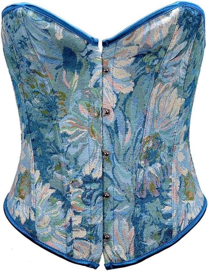 CHYYCNYCH Women's Denim Bustier Corset Top Jean Waist Cincher Chest Supporting Body Shaping