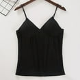 thumbnail image 1 of CHZAYXI Camisole for Women with Built in Bra Plus Size Tank Tops Spaghetti Strap Undershirts V Neck Basic Tanks, 1 of 4