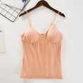 thumbnail image 1 of CHZAYXI Camisole for Women with Built in Bra Plus Size Tank Tops Spaghetti Strap Undershirts V Neck Basic Tanks, 1 of 4