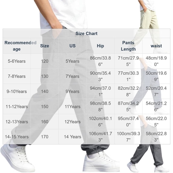 CHZAYXI Sweatpants for Boys Kids Fall Casual Elastic Waist Cinch Bottom Jogger Teen Boy Athletic Pants Trousers with Pocket(Beige,11-12 Years)
