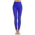 thumbnail image 1 of CHZAYXI Women Leggings High Waist Slim Fitted Yoga Solid Color Stretch Pants Suitable Gym Fitness Everyday Casual Wear（Blue，Small）, 1 of 7