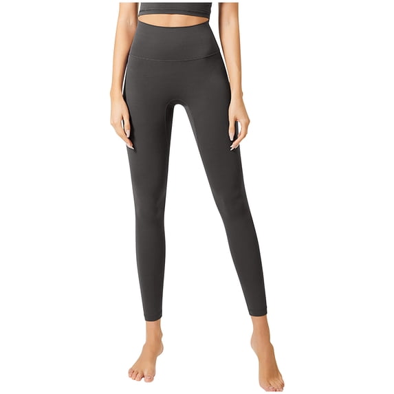 CHZAYXI Yoga Leggings For Women High Waisted Active Workout Pants Running Gym Daily Casual Use(Dark Gray,Medium)