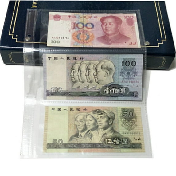 CHZIMADE 10x 3-Grid Commemorative Paper Money Album Page Banknotes Currency Pages