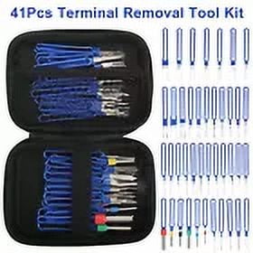 CHZIMADE 41pcs Blue Flat Retractable Needles and Waterproof Case w/ Protective Bag