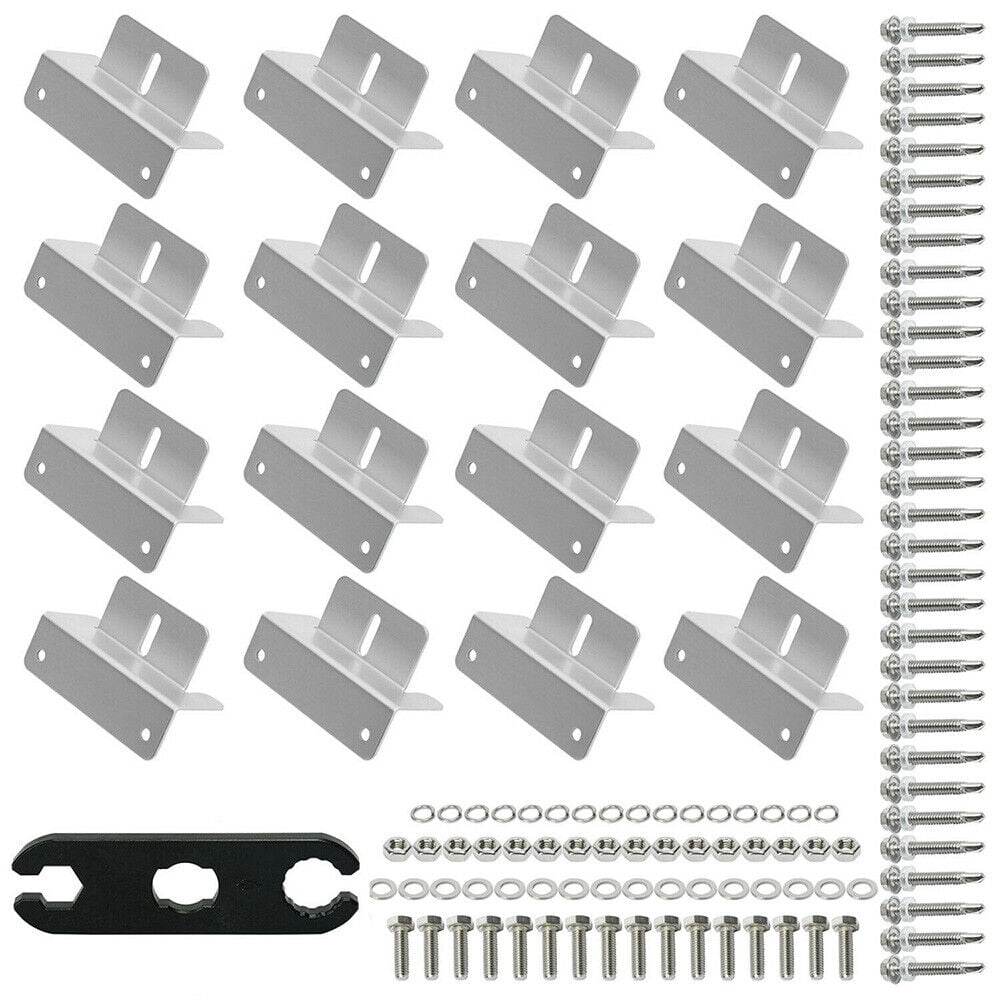CHZIMADE 16 Units Solar Panel mounting z Brackets, RV Solar Panel mounting Brackets for Solar Panel, Supporting for RV, Roof, Boat, Off-Grid