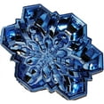thumbnail image 1 of Christmas House Serving Trays Blue Snowflake Metallic Molded Plastic 1 Piece, 1 of 1