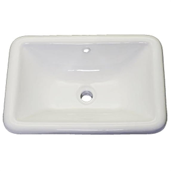 CI CH565 Cornet Porcelain Rectangular Drop-In Vanity Sink Bisque