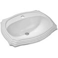 thumbnail image 1 of CI CH571 Palm Decorative Porcelain Oval Drop-In Vanity Sink  Bisque, 1 of 1