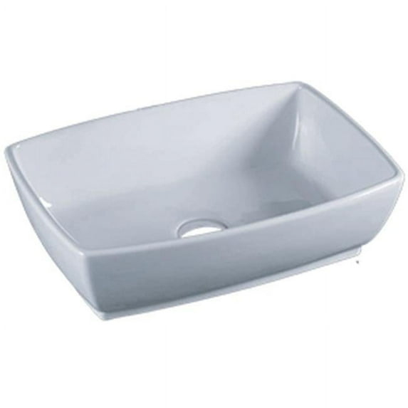 CI CH7110 Tub Porcelain Rectangular Vessel Sink White