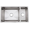 thumbnail image 1 of CI R-ZS-200 18 Gauge Radial Rendition Stainless Steel 80-20 Double Bowl Sink, 1 of 1