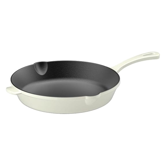 CI22-24CMT Chef's Classic Enameled Cast Iron Round Fry Pan, 10-Inch, Cream