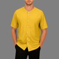 thumbnail image 1 of CIAKGIAF Button Cardigan Mens T Shirts V Neck, Plus Size Short Sleeved Breathable T Shirts, 1 of 8