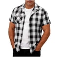 thumbnail image 1 of CIAKGIAF Button Cardigan Mens T Shirts Collar with Pockets Breathable Short Sleeved T Shirts, 1 of 6