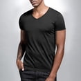 thumbnail image 1 of CIAKGIAF Fashion Mens T Shirts V Neck Solid Color, Athletic Short Sleeved Breathable Casual T Shirts, 1 of 8