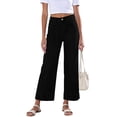 thumbnail image 1 of CIAKGIAF Jeans for Women Loose Multi-Pocket Solid Button Fly Ankle Length Jeans Black L, 1 of 7